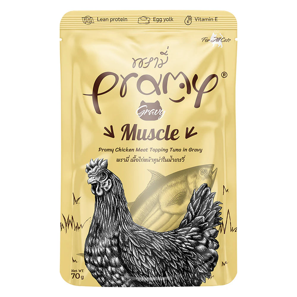 プラミー チキン・ツナグレイビー マッスル(筋肉の健康維持) アダルト 70g×12個入(一般食)