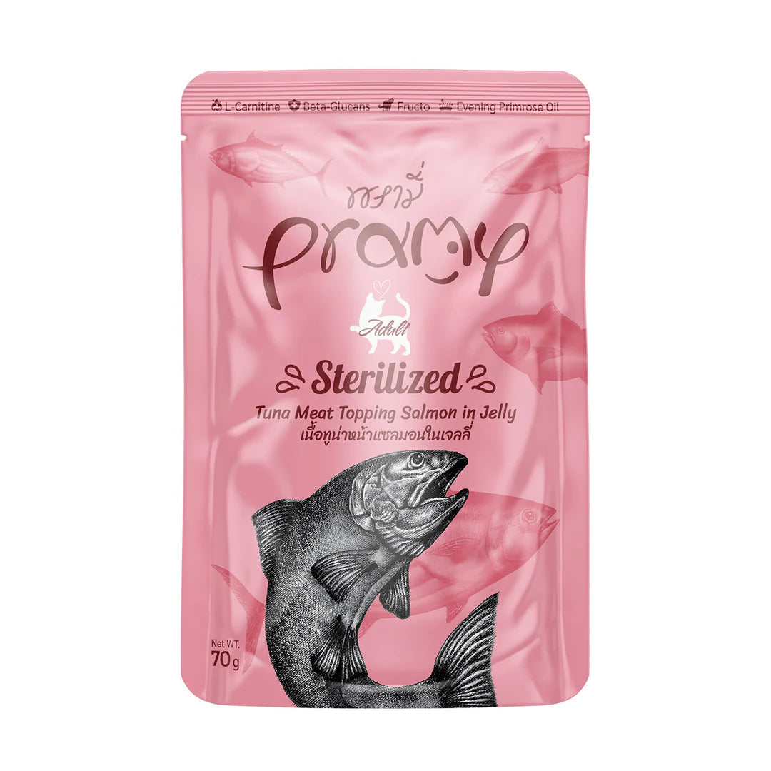プラミー ツナ・サーモンゼリー ステアライズド(避妊去勢ケア) アダルト 70g×12個入(一般食)