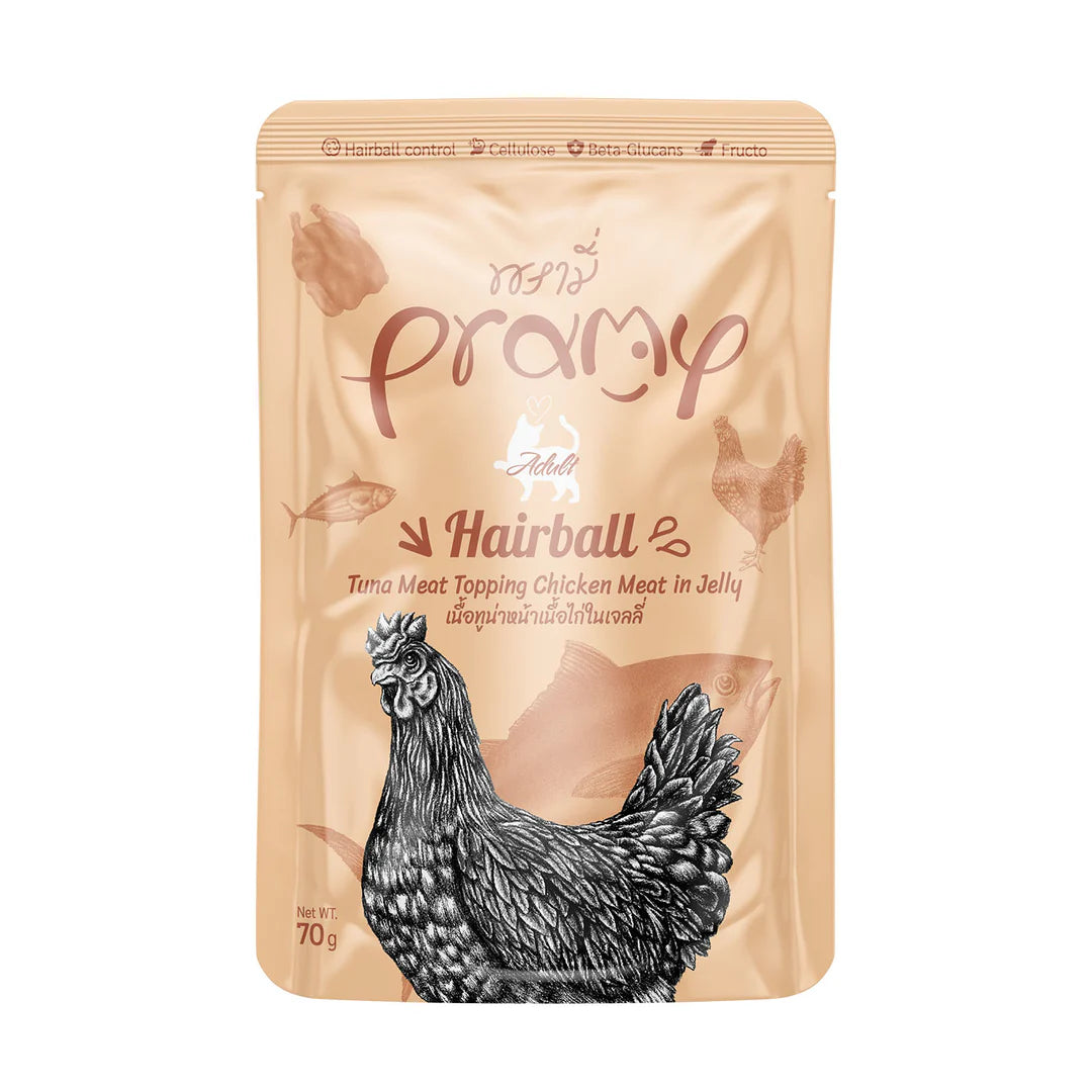プラミー ツナ・チキンゼリー ヘアボール(毛玉排出) アダルト 70g×12個入(一般食)