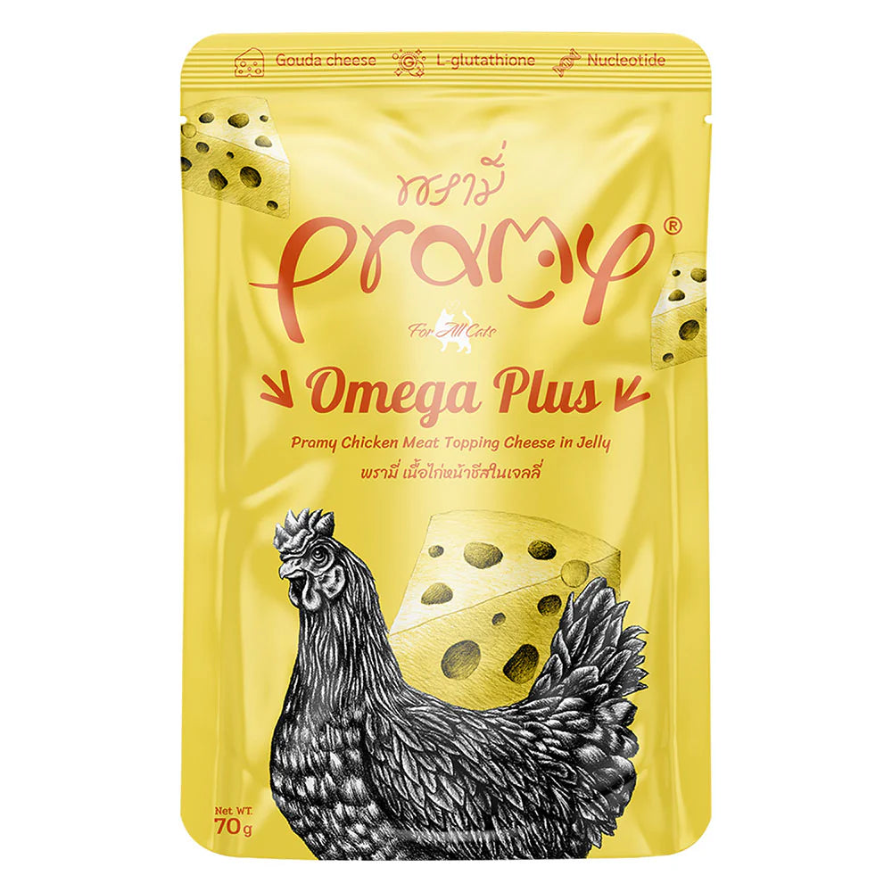 プラミー チキン・チーズゼリー オメガプラス(オメガ配合) アダルト 70g×12個入(一般食)